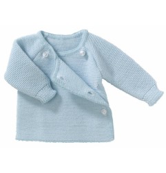 BRASSIERE MAILLE BLEU PASCAL NAISSANCE