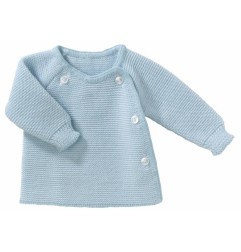 BRASSIERE MAILLE BLEU PASCAL NAISSANCE