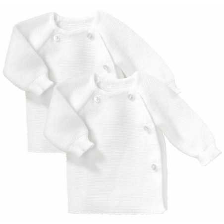 LOT DE 2 BRASSIERES MAILLES BLANC / BLANC NAISSANC