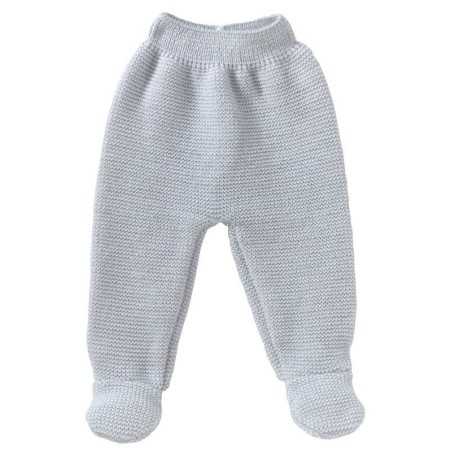 PANTALON AVEC PIEDS MAILLE GRIS NAISSANCE