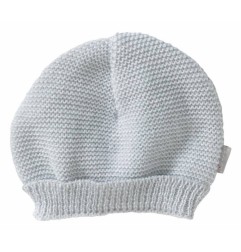 BONNET MAILLE GRIS NAISSANCE
