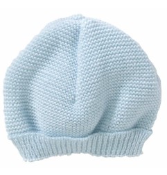 BONNET MAILLE BLEU PASCAL NAISSANCE