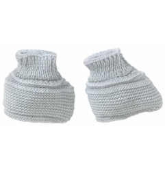 CHAUSSONS MAILLE GRIS NAISSANCE