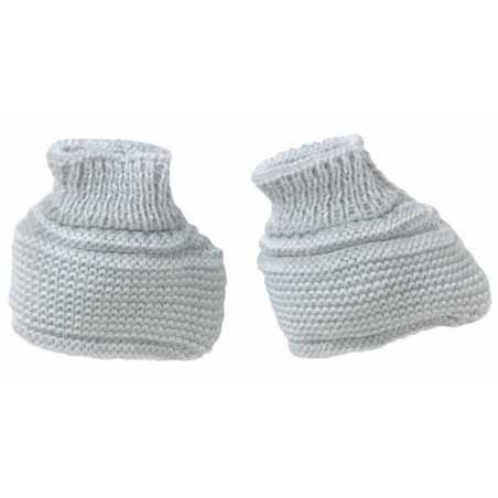 CHAUSSONS MAILLE GRIS NAISSANCE