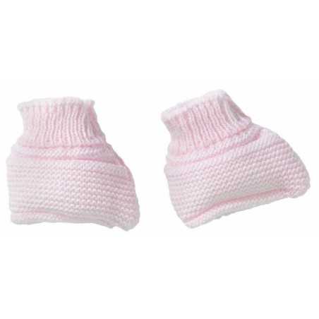 CHAUSSONS MAILLE ROSE NAISSANCE