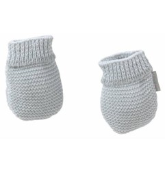 MOUFLES MAILLE GRIS NAISSANCE