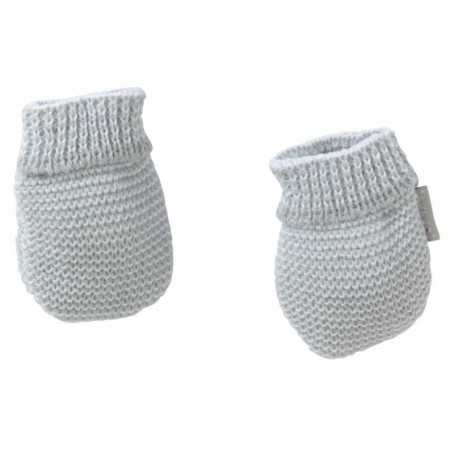 MOUFLES MAILLE GRIS NAISSANCE