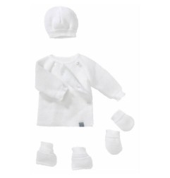 LOT MATERNITE MAILLE BLANC NAISSANCE