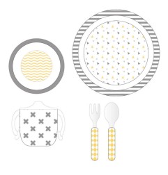 COFFRET REPAS 5 PIECES GRAINE DE MOUTARDE