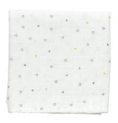 LOT 2 LANGES COTON TRIANGLES ET FLECHES