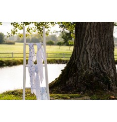 LOT 2 LANGES COTON TRIANGLES ET FLECHES