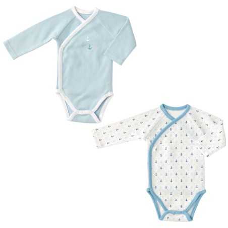 LOT DE 2 BODIES NAISSANCE PTIT MOUSSAILLON