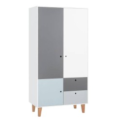 ARMOIRE 2 PORTES BLEU CONCEPT