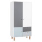 ARMOIRE 2 PORTES BLEU CONCEPT