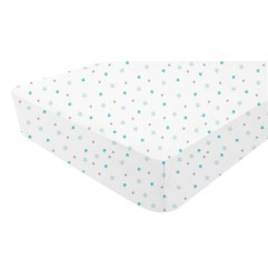 DRAP-HOUSSE JERSEY 50X90 CM STAR BLEU