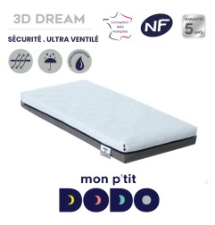MATELAS 3D DREAM ULTRA RESPIRANT ET VENTILE 60X120CM