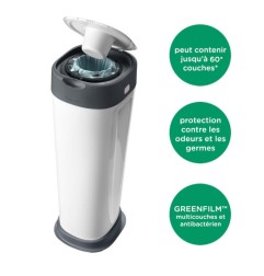 POUBELLE A COUCHES TWIST & CLICK XL BLANC FFP