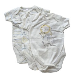 LOT DE 3 BODYS BLANC BEST FRIE