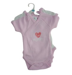 2 BODYS NAISS CROIZE MC 0-3M ROSE