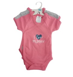 2 BODYS NAISS CROIZE MC 0-3M ROSE