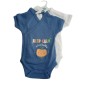 2 BODYS NAISS CROIZE MC 0-3M VERT/BLEU
