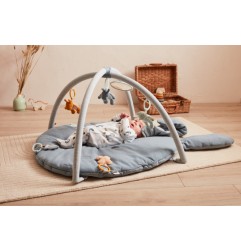 N&P&L TAPIS D'EVEIL PACO BLEU COTON BIO