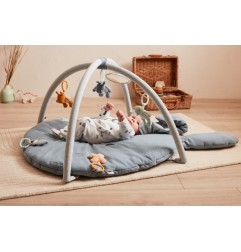 N&P&L TAPIS D'EVEIL PACO BLEU COTON BIO