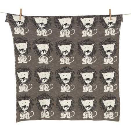 COUVERTURE EN TRICOT ON THE GO XL LION