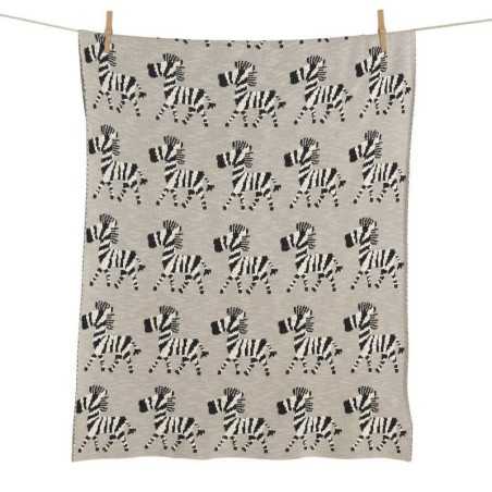 COUVERTURE EN TRICOT ON THE GO XL ZEBRE