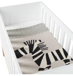 COUVERTURE DE LIT EN TRICOT ZEBRE