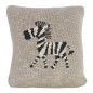 COUSSIN 30X30 EN TRICOT ZEBRE