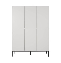 ARMOIRE 6 PORTES HAVANA BLANC