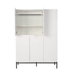 ARMOIRE 6 PORTES HAVANA BLANC