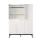 ARMOIRE 6 PORTES HAVANA BLANC