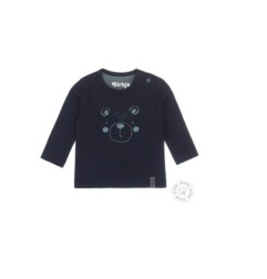 TEE-SHIRT ML BLEU OURS 9M