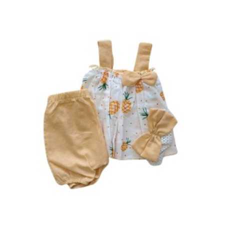 ENSEMBLE BEBE ORANGE CLAIR SHORT +BANDEAU