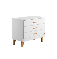 COMMODE 3 TIROIRS LOUNGE BLANC