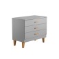 COMMODE 3 TIROIRS LOUNGE GRIS