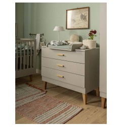 COMMODE 3 TIROIRS LOUNGE GRIS