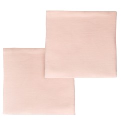 LOT DE 2 LANGES UNIS GAIA ROSE 70X70CM