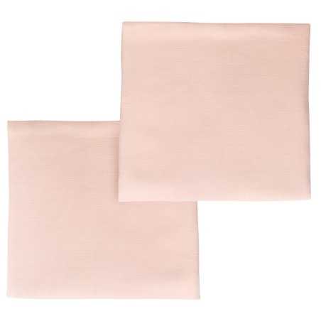LOT DE 2 LANGES UNIS GAIA ROSE 70X70CM