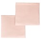 LOT DE 2 LANGES UNIS GAIA ROSE 70X70CM