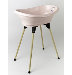 KIT BAIGNOIRE VASCO ROSE POUDRE : BAIGNOIRE + PIEDS + TUYAU DE VIDANGE