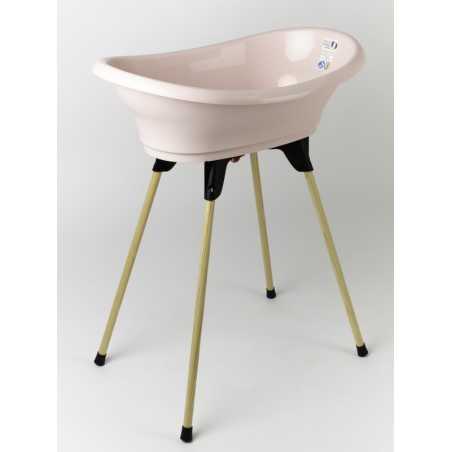 KIT BAIGNOIRE VASCO ROSE POUDRE : BAIGNOIRE + PIEDS + TUYAU DE VIDANGE