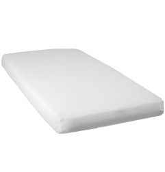 DRAP HOUSSE BLANC - 60X120CM - JERSEY CARDE 130GR/