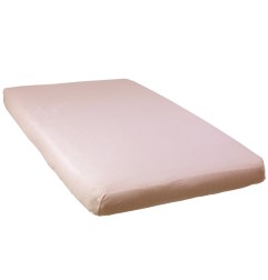 DRAP HOUSSE ROSE - 60X120CM - JERSEY CARDE 130GR/M