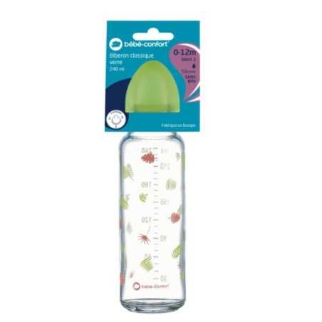 BIBERON COL ETROIT VERRE 240ML JUNGLE VIBES
