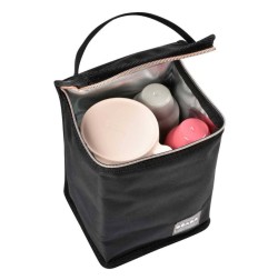 POCHETTE REPAS ISOTHERME NOIR ROSE