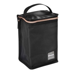 POCHETTE REPAS ISOTHERME NOIR ROSE