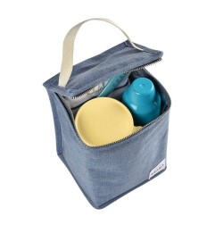 POCHETTE REPAS ISOTHERME BLEU CHINE